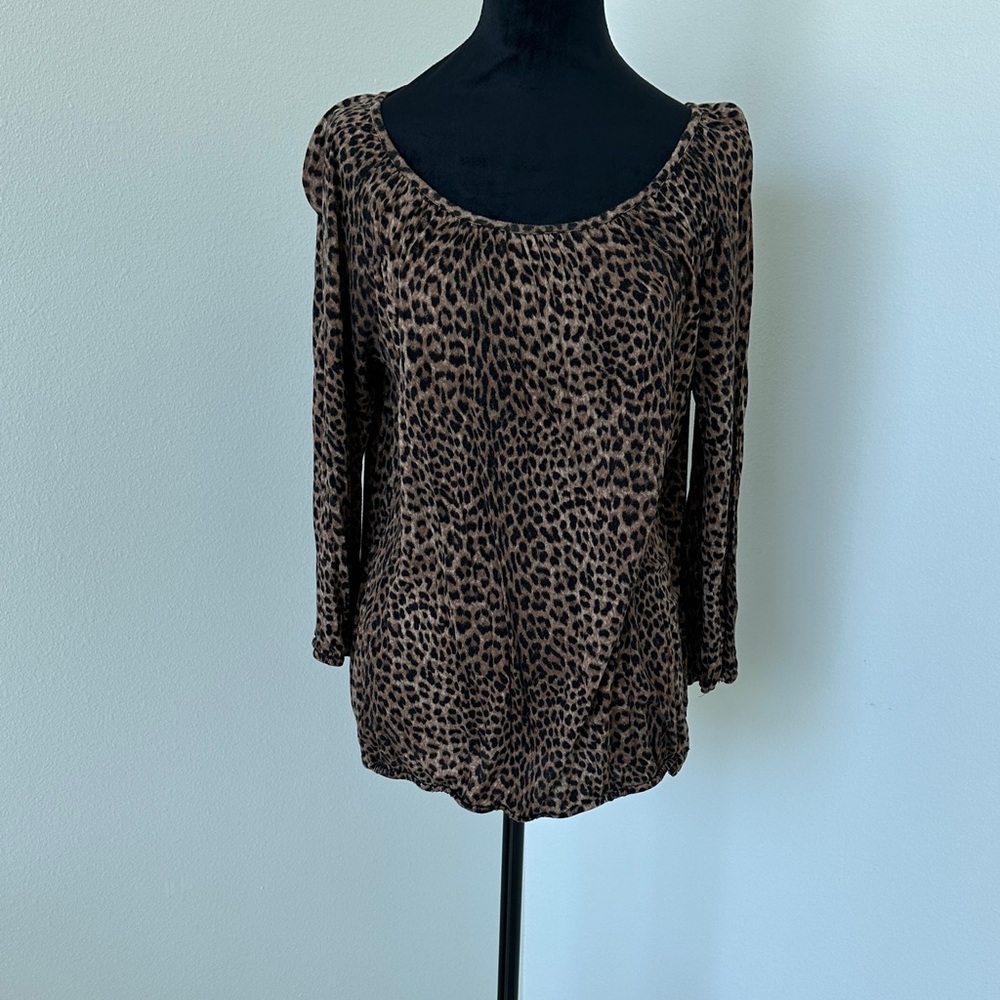 MICHAEL Michael Kors Brown Leopard Print Blouse